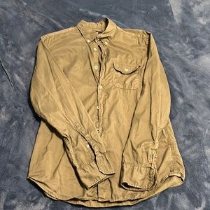 Olive Green American Eagle Seriously Soft Button Down - medium